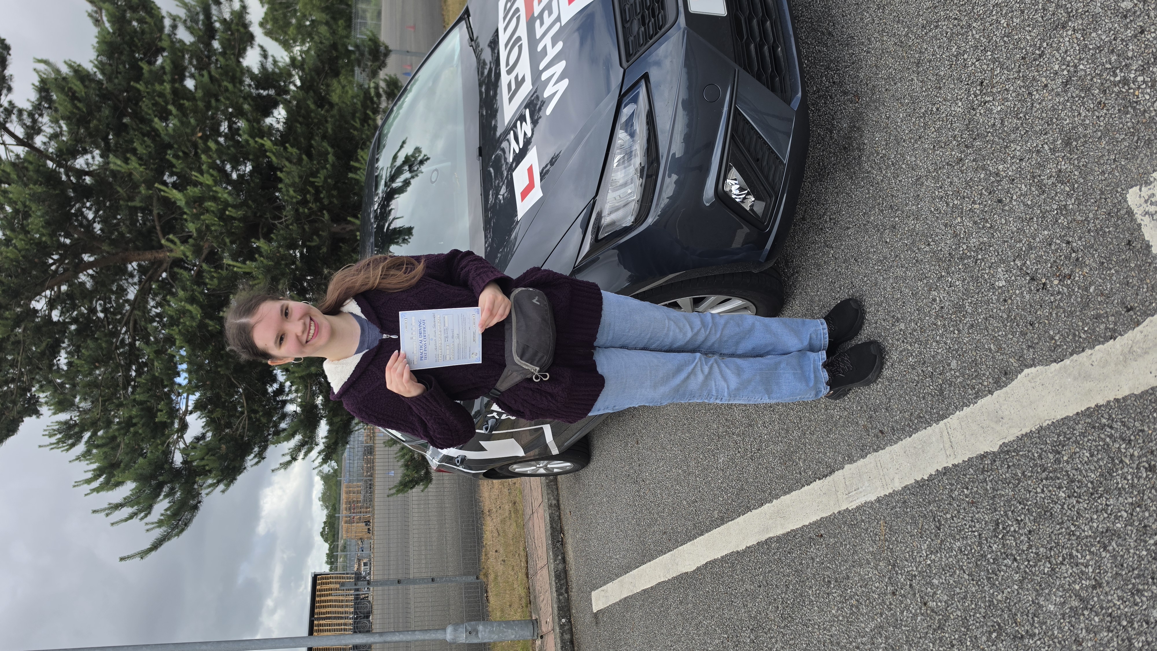 A JoStef Driving pupil celebrating passing their driving test