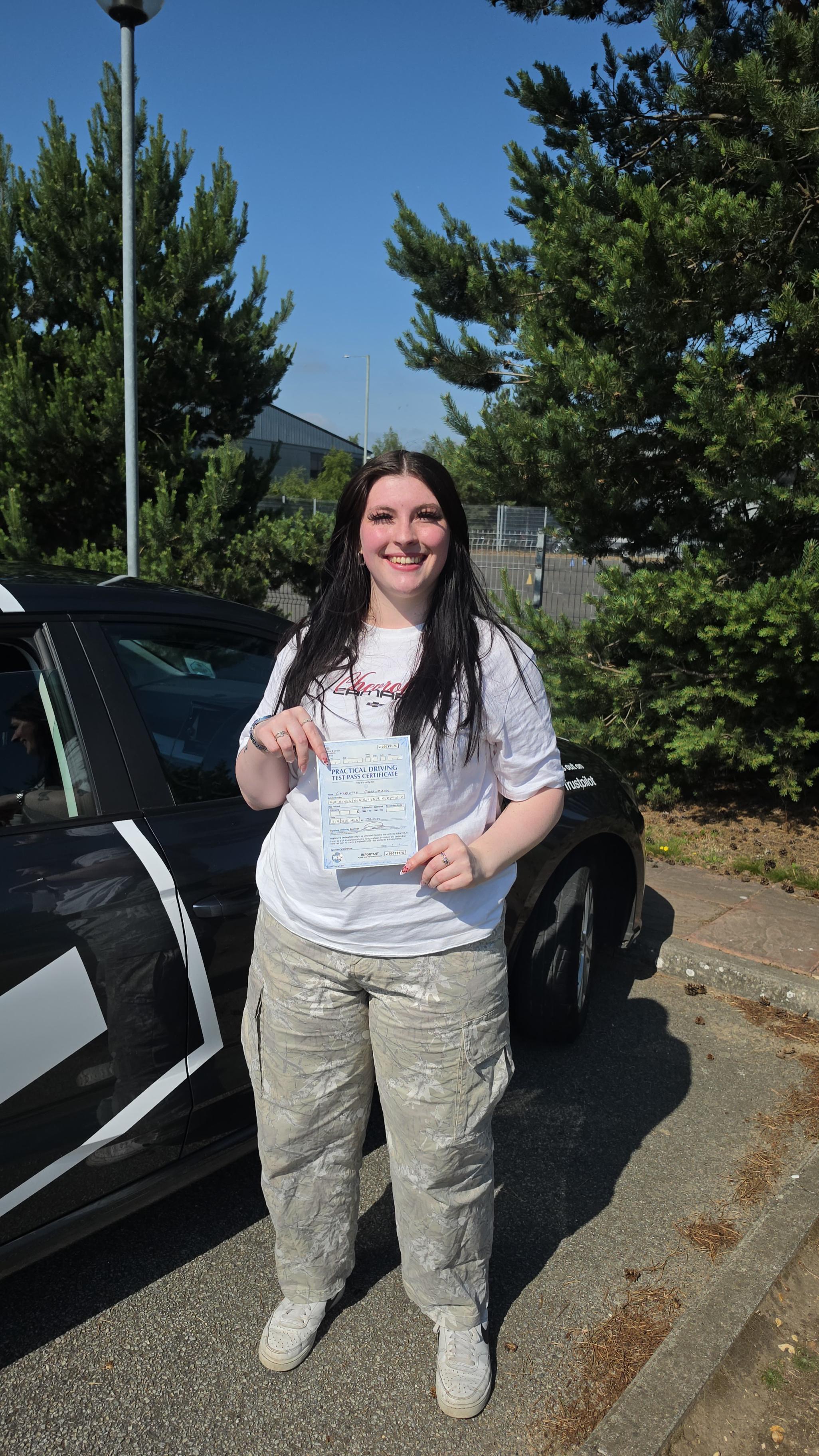 A JoStef Driving pupil celebrating passing their driving test