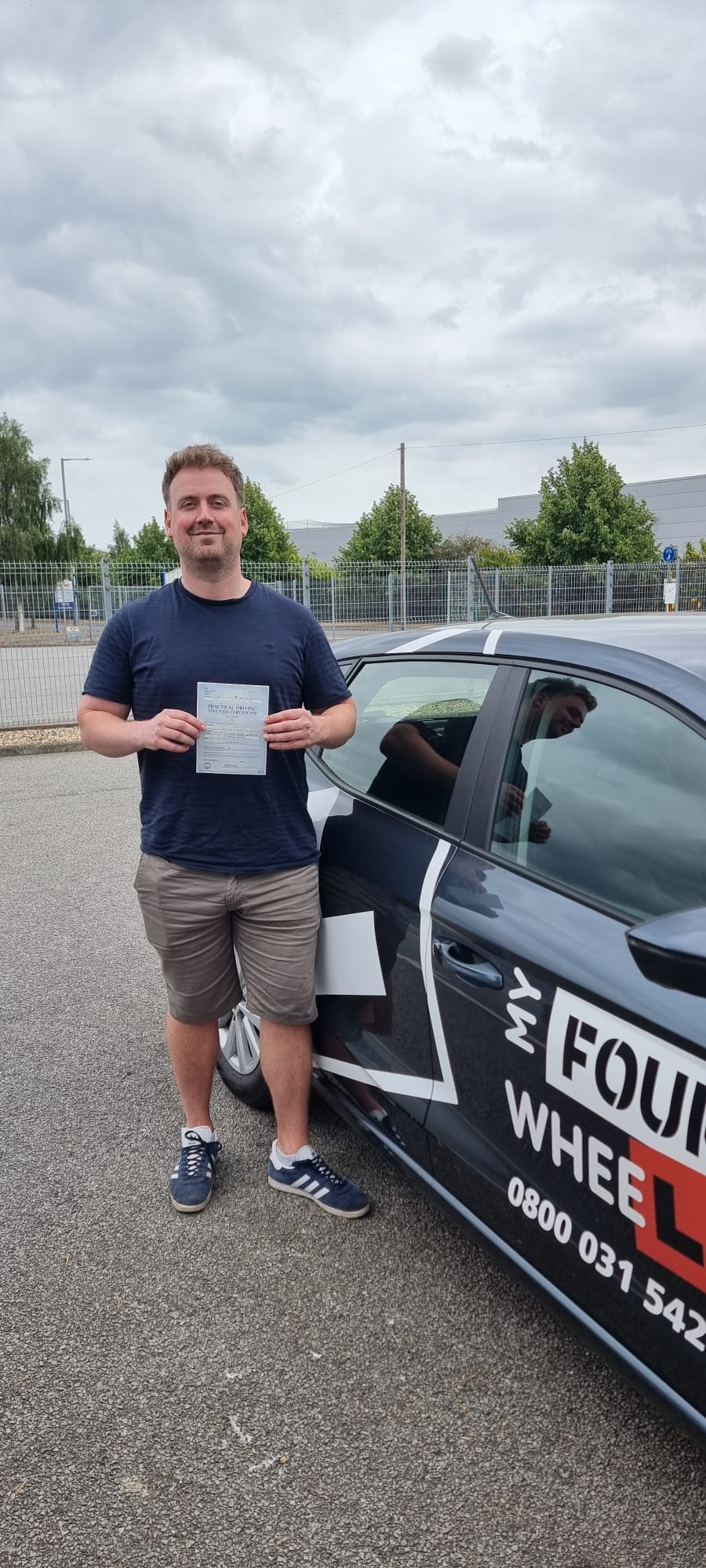 A JoStef Driving pupil celebrating passing their driving test